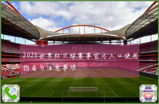 2026世界杯买球赛事官方入口使用指南与注意事项